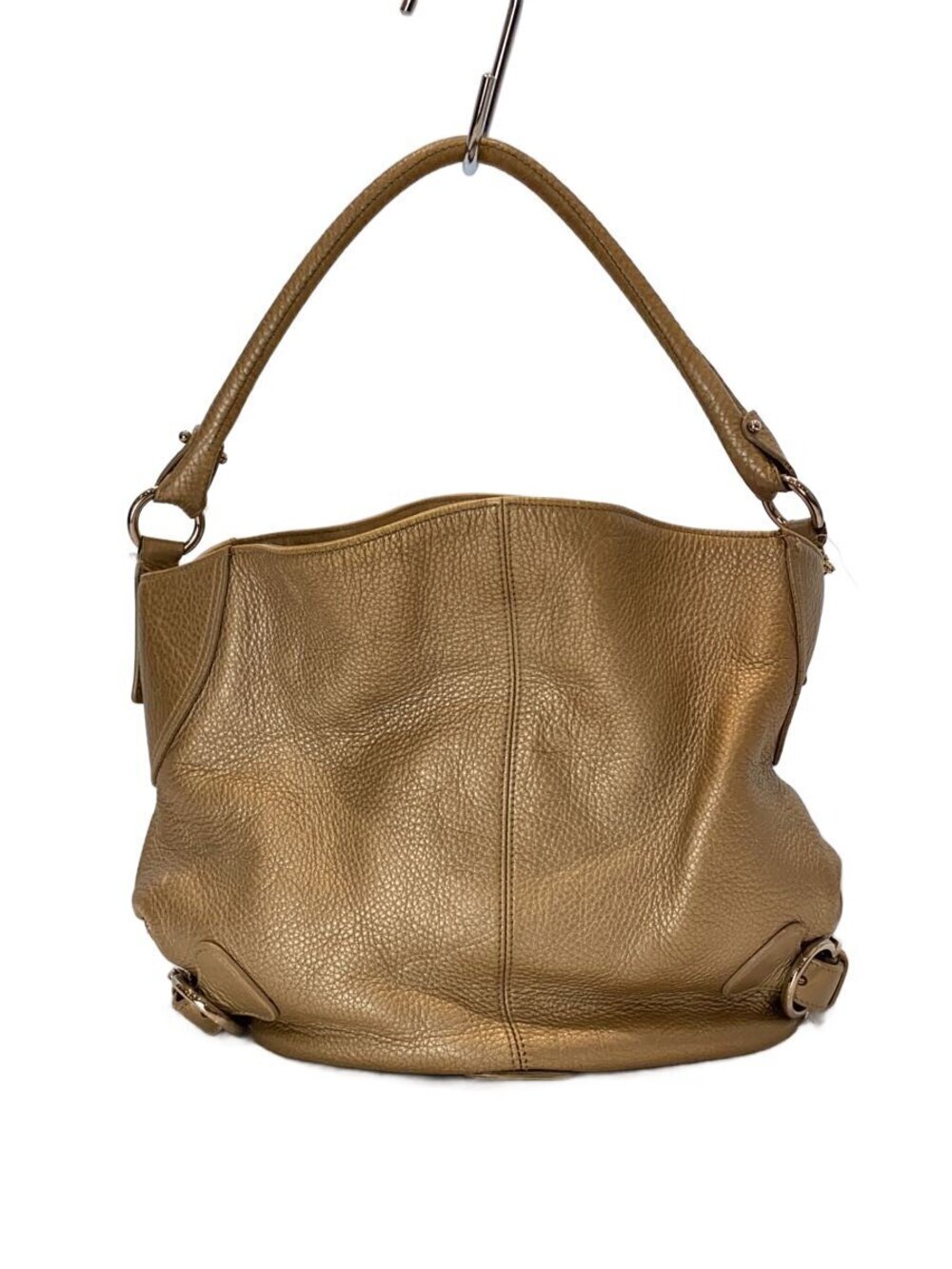 Salvatore Ferragamo Hobo Bag Leather Beige Cream Interior